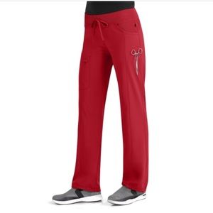 Cherokee Infinity Red Scrub Pants